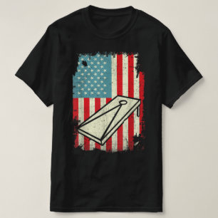 4th of July American Flag Cornhole Love T-Shirt