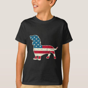 4th Of July American Flag Dog Lovers Men Women Usa T-Shirt