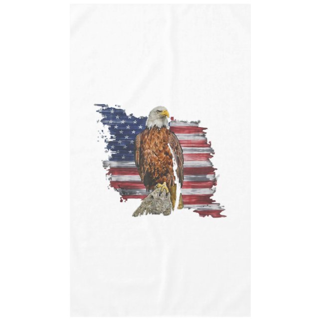 4th of July American Flag Eagle Independence Day Tablecloth (Front)