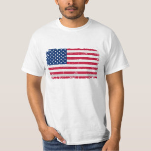 4th of July American Flag Grunge Independence Day T-Shirt