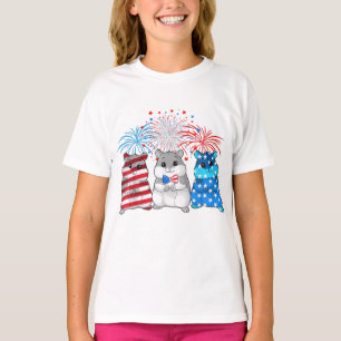 4th Of July American Flag Happy Guinea Pig T-Shirt