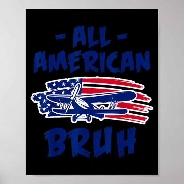4th Of July American Flag Independence Day Poster (Front)
