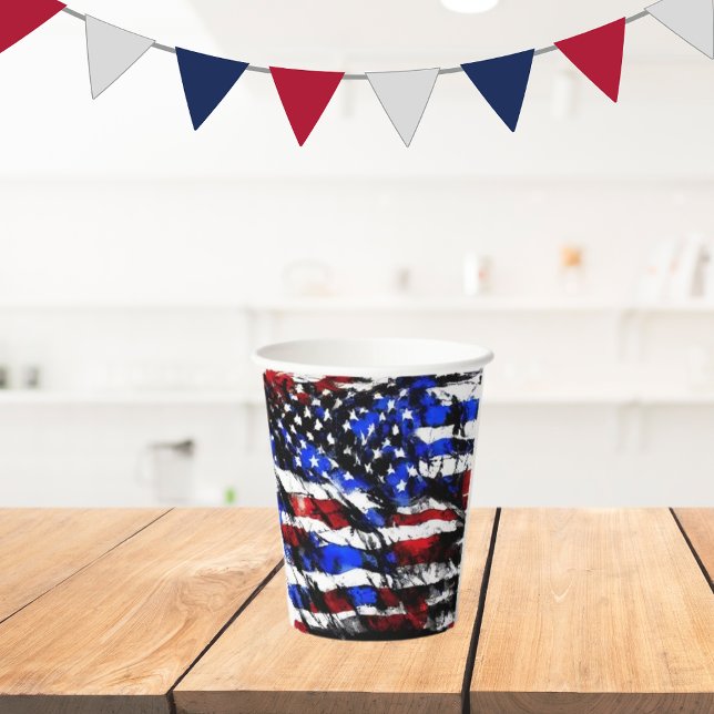 4th of July "American Flag" Paper cup (Creator Uploaded)