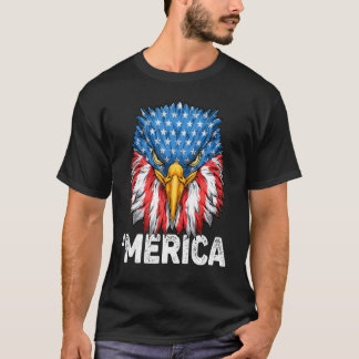 4th Of July American Flag Patriotic Eagle 'merica  T-Shirt