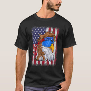 4th Of July American Flag Patriotic Eagle Mullet U T-Shirt