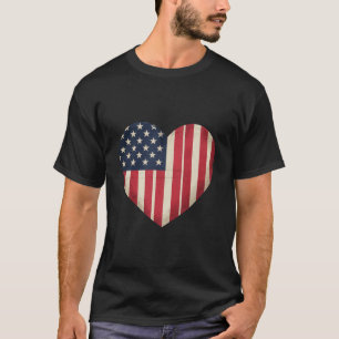 4th of July American Flag Patriotic USA Star Strip T-Shirt