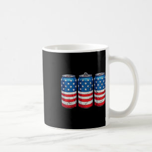 4th Of July American Flag Soda Cans Patriotic Usa  Coffee Mug
