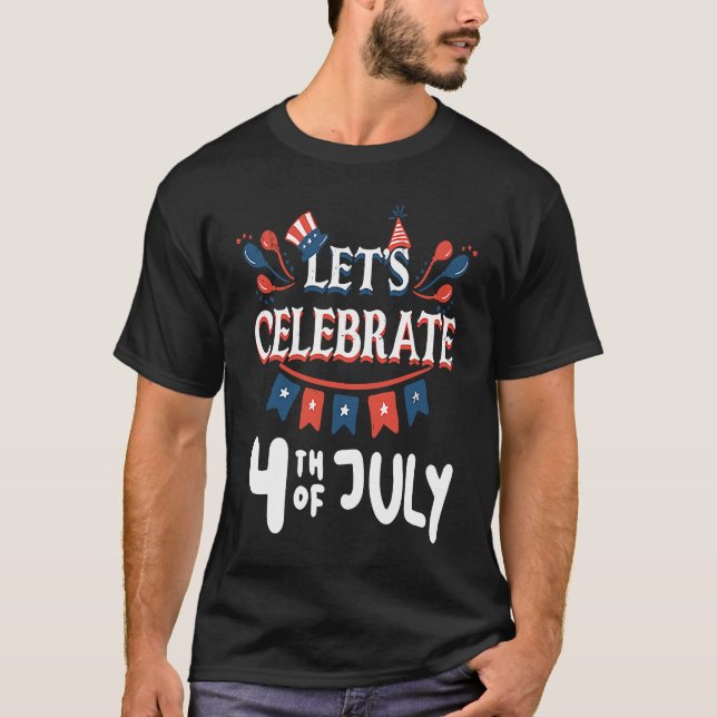 4th Of July American Flag T-Shirt (Front)