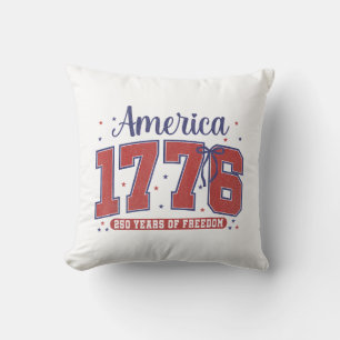 4th of July American Flag Vintage 250 Years 1776 2 Cushion