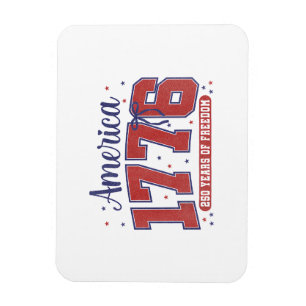 4th of July American Flag Vintage 250 Years 1776 2 Magnet
