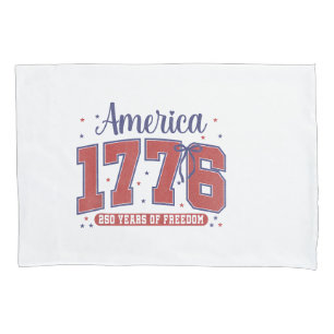 4th of July American Flag Vintage 250 Years 1776 2 Pillowcase