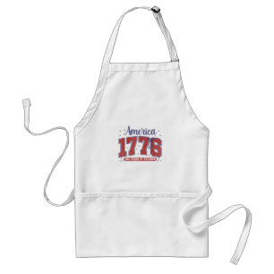 4th of July American Flag Vintage 250 Years 1776 2 Standard Apron