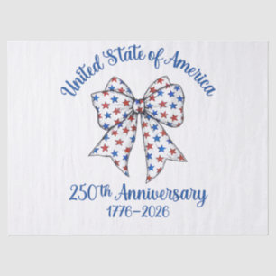 4th of July American Flag Vintage 250 Years 1776 2 Tissue Paper