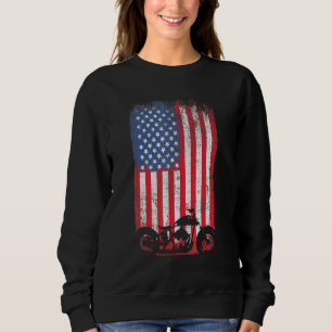4th Of July American Forth July Motor Bike Usa Fla Sweatshirt