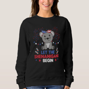 4th Of July American Mouse For Kids Cute Usa Mouse Sweatshirt