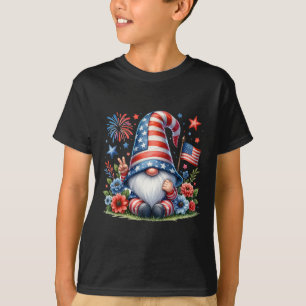 4th Of July American Patriotic Gnome Usa Independe T-Shirt