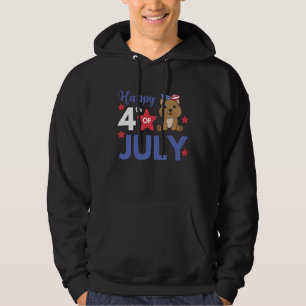 4th Of July American Quokka For Kids Cute Usa Quok Hoodie