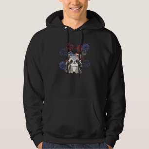 4th Of July American Raccoon For Kids Cute Usa Rac Hoodie