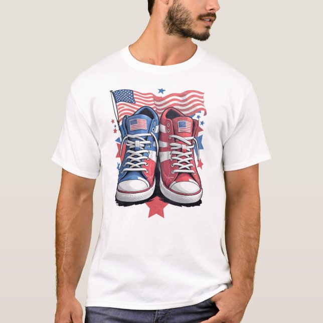 4th of July American Sneakers design (Front)