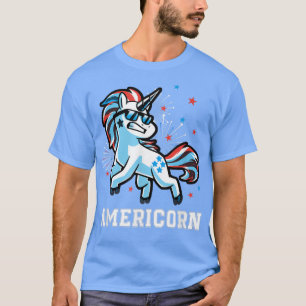 4th of July Americorn Funny Unicorn USA Flag T-Shi T-Shirt