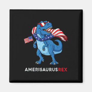 4th Of July Amerisaurus T Rex Dinosaur Boys Kids T Magnet