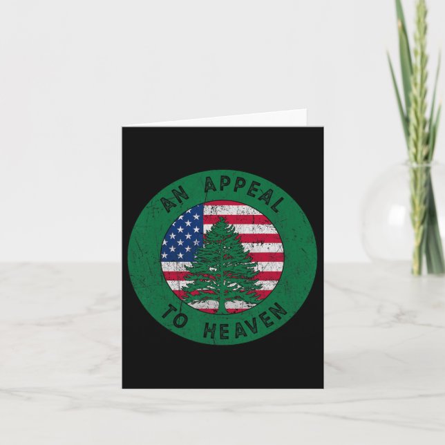 4th Of July An Appeal To Heaven Flag Pine Tree Fla Card (Front)