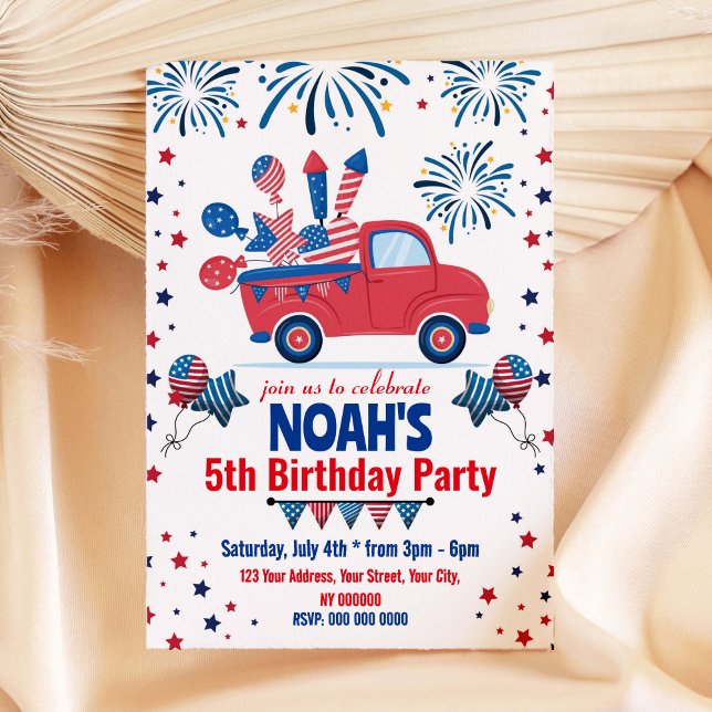 4th of July ANY AGE Birthday Invitation (Creator Uploaded)
