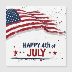 4th of July - Artistic US Flag Paint Splatter