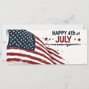 4th of July - Artistic US Flag Paint Splatter