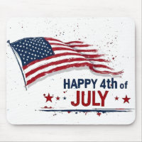 4th of July - Artistic US Flag Paint Splatter