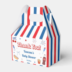 4th of July Baby Girl Shower Thank You Favour Box