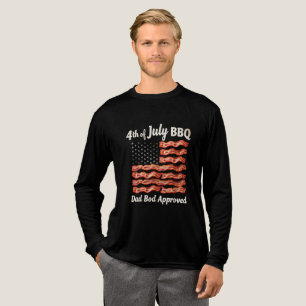 4th of July Bacon Flag BBQ Dad USA Tri-Blend Shirt