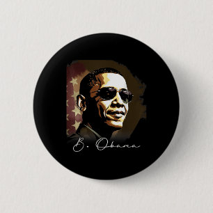 4th Of July Barack Obama President Portrait Patrio 6 Cm Round Badge