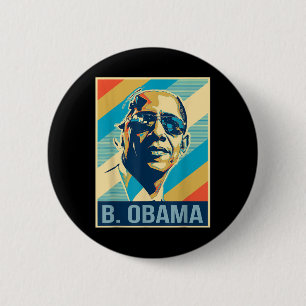 4th Of July Barack Obama President Retro Patriotic 6 Cm Round Badge