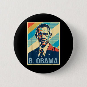 4th Of July Barack Obama President Retro Patriotic 6 Cm Round Badge