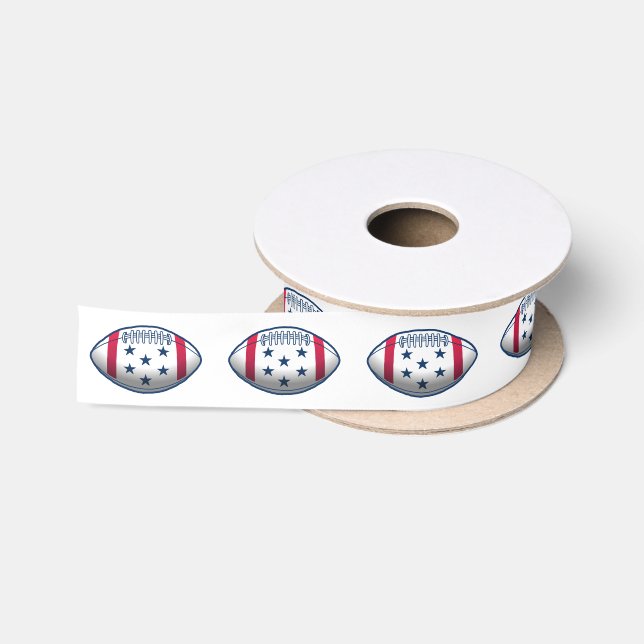 4th of July Baseball Satin Ribbon (Spool)