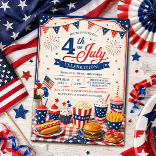 4th of July BBQ Cookout Party Invitation
