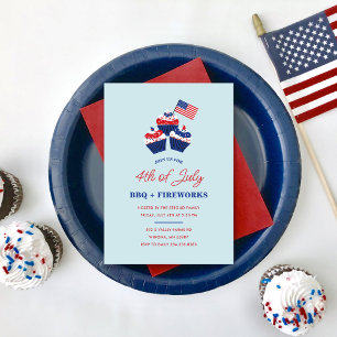 4th of July BBQ & Fireworks Celebration Invitation