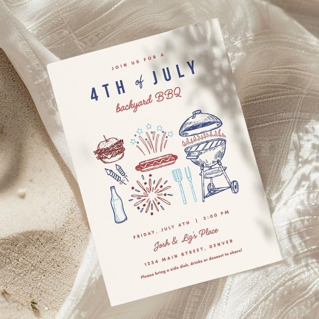 4th of July BBQ Invitation, 4th of July Party Invi Invitation (Creator Uploaded)