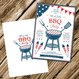 4th of July BBQ Party Invitation