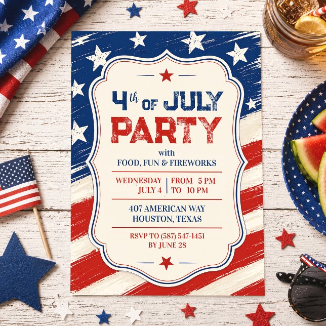 4th of July BBQ Party Invitation (Creator Uploaded)