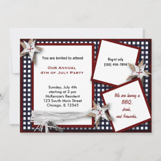 4th of July BBQ Party Invitation