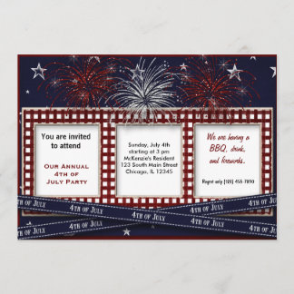 4th of July BBQ Party Invitation