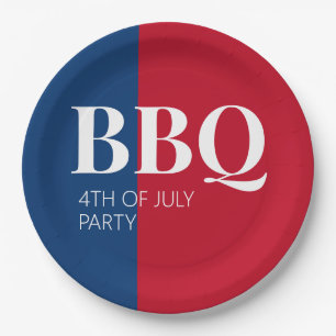 4th of July BBQ Party  Paper Plate