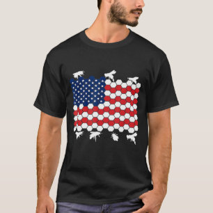 4th Of July Bee Beekeeper Us American Flag  July F T-Shirt