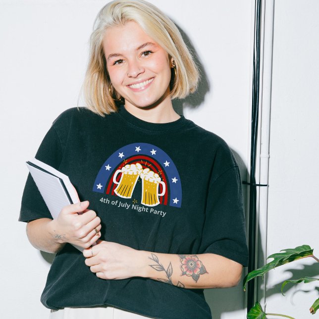 4th Of July Beer T-Shirt (Take your Glass and toss it! let's have fun on 4th of july )