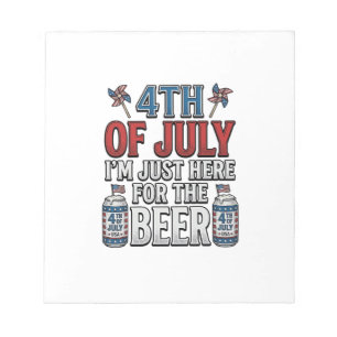 4th of July Beer Vintage Patriotic Shirt Design_1 Notepad