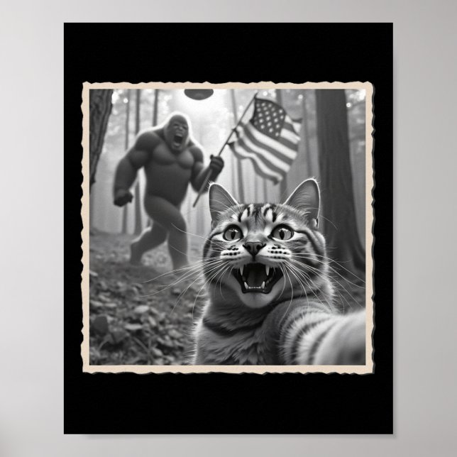 4th Of July Bigfoot And Sasquatch  Poster (Front)