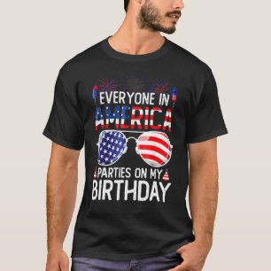 4th Of July Birthday   Bday Born On 4th Of July T-Shirt