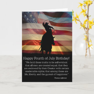 4th of July Birthday Country Western Cowboy Card